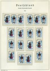 Volkstrachten 1964, kpl. postfrische Zusammendruck - Serie von W Zd. ...